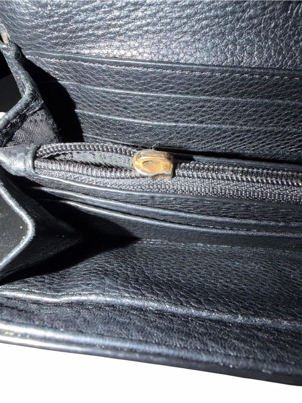 Michael Kors Black Leather Key & Card Holder with Gold MK Emblem